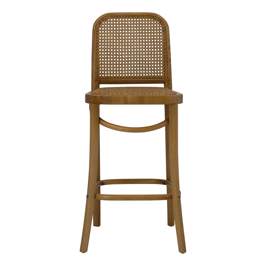 Belmont Bar Chair in Birch Clear / Rattan