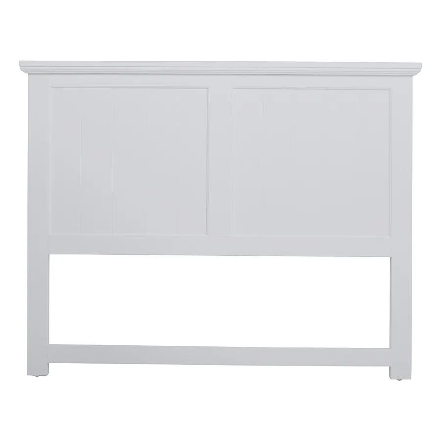 Hamptons Queen Bed Framehead in White