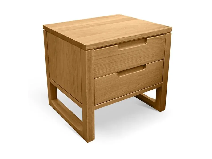 Alfred 2 Drawer Wooden Bedside Table - Natural Oak by Interior Secrets - AfterPay Available