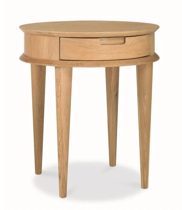 Johansen Scandinavian Oak Lamp Side Table with Drawers - Natural by Interior Secrets - AfterPay Available