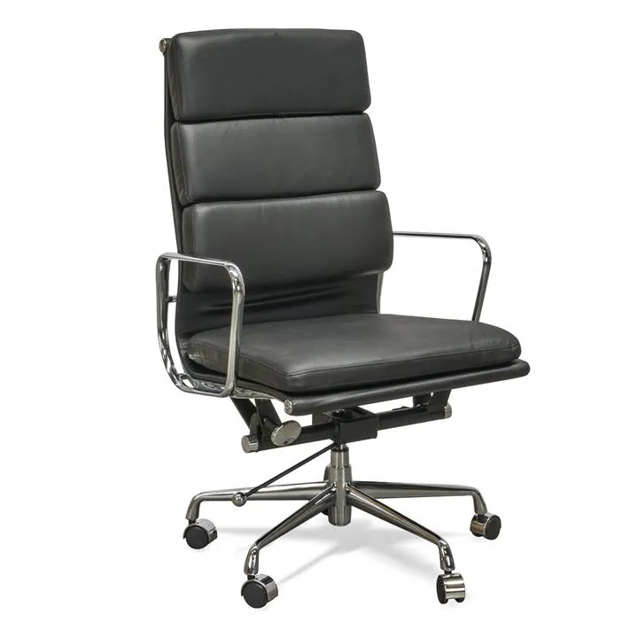 Ashton High Back Office Chair - Black Leather by Interior Secrets - AfterPay Available