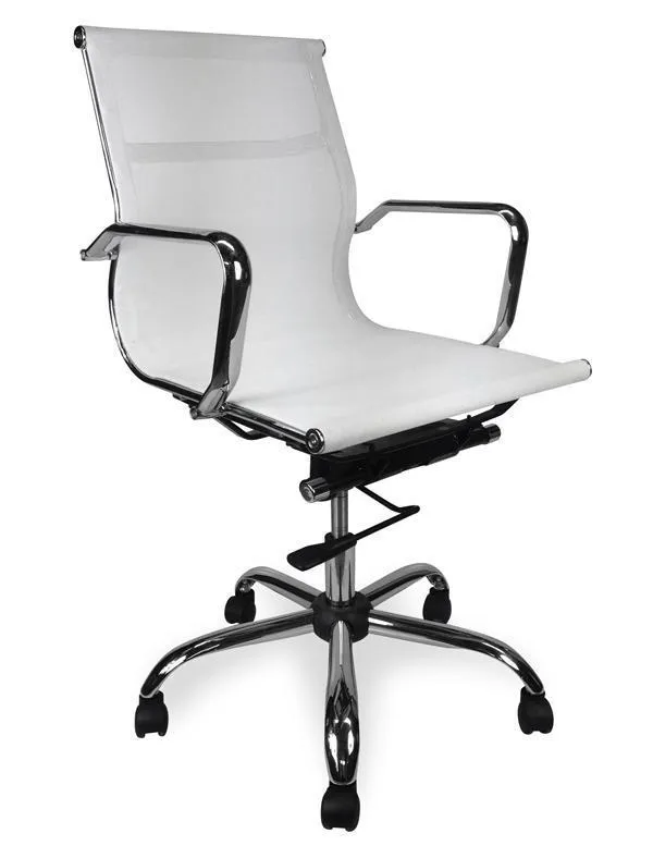 Carter Low Back Office Chair - White Mesh by Interior Secrets - AfterPay Available