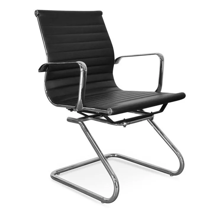 Charlie Visitor Office Chair - Black PU by Interior Secrets - AfterPay Available