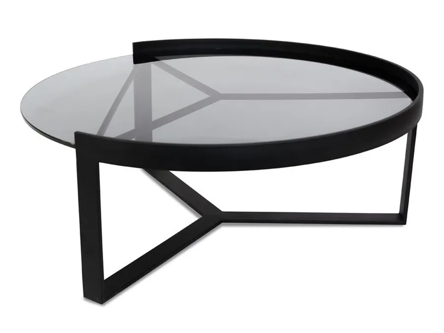 Marcel 90cm Glass Round Coffee Table - Large by Interior Secrets - AfterPay Available
