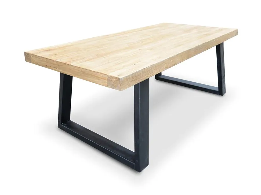 Edwin 1.98m Reclaimed Elm Wood Dining Table by Interior Secrets - AfterPay Available