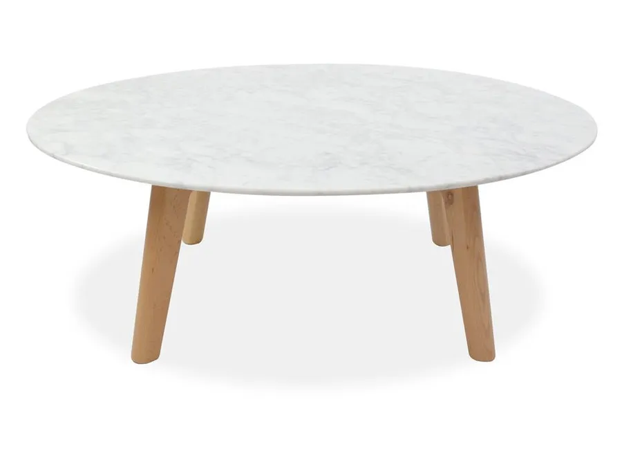 Hunter 100cm Round Marble Coffee Table - Natural by Interior Secrets - AfterPay Available