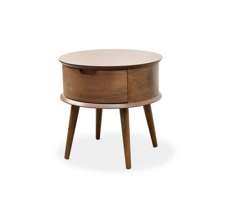 Asta Scandinavian Side Table - Walnut by Interior Secrets - AfterPay Available