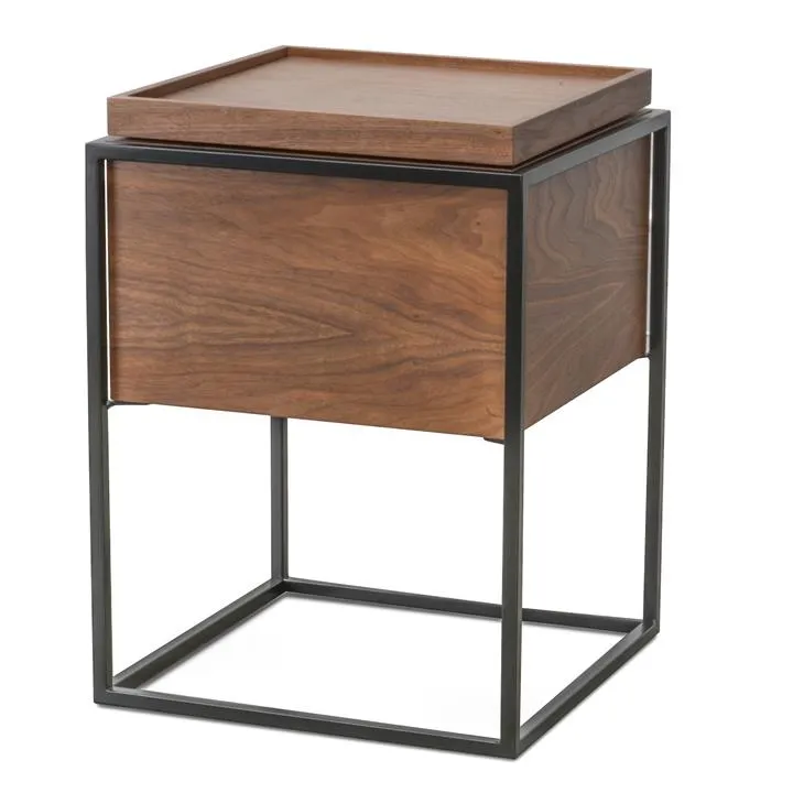 Cane Scandinavian Side Table - Walnut by Interior Secrets - AfterPay Available
