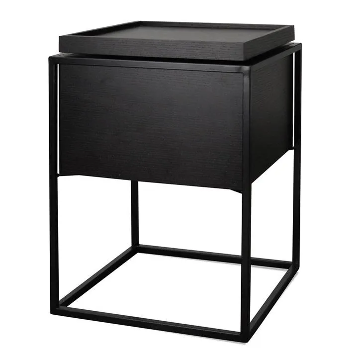 Cane Scandinavian Side Table - Black by Interior Secrets - AfterPay Available