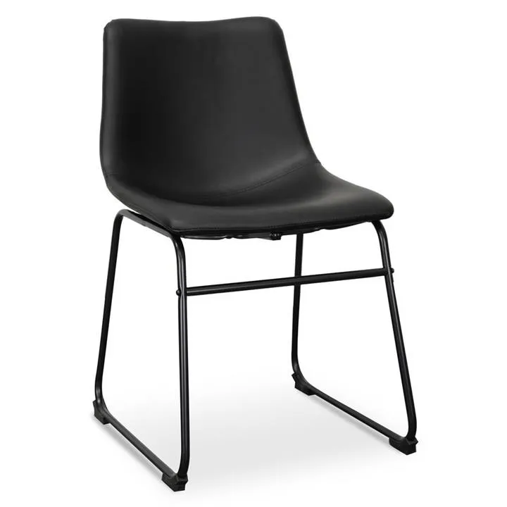 Set of 2 - Darcy Dining Chair - Black PU by Interior Secrets - AfterPay Available