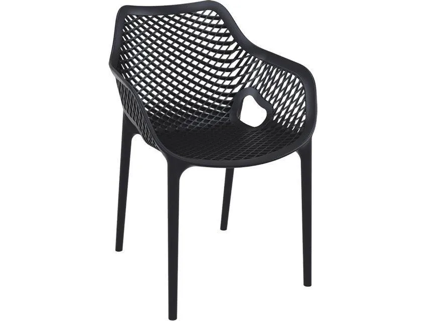 Aro Indoor / Outdoor Dining Armchair - Black by Interior Secrets - AfterPay Available