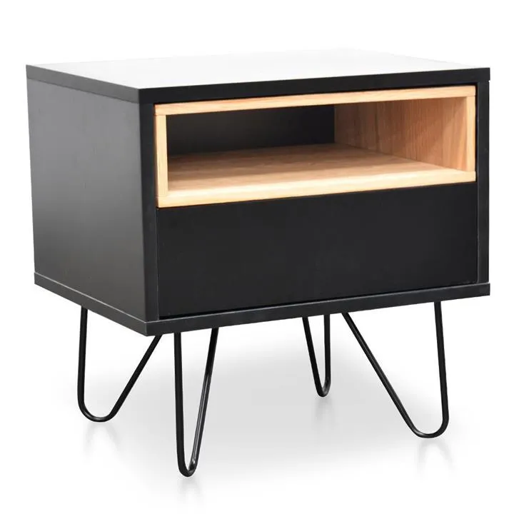 Anthony Wooden Bedside Table - Black by Interior Secrets - AfterPay Available