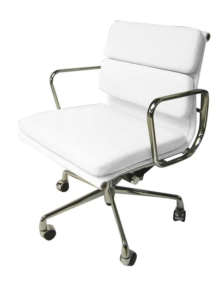 Ashton OC103W Low Back Office Chair - White Leather by Interior Secrets - AfterPay Available