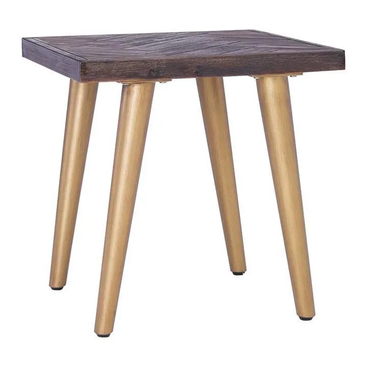 Sivan 50x50cm Acacia Solid Wood Side Table - Brown by Interior Secrets - AfterPay Available