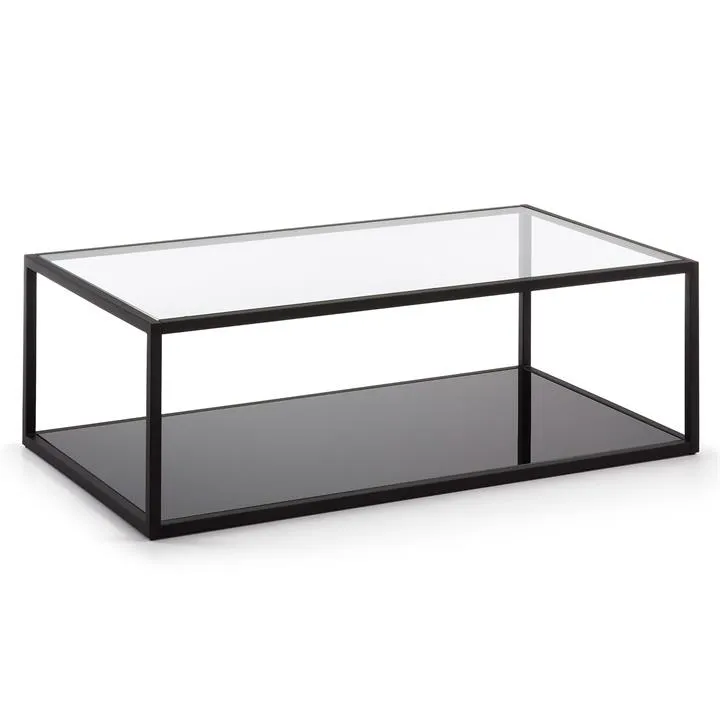 Rowan 110cm Rectangular Glass Coffee Table - Black by Interior Secrets - AfterPay Available