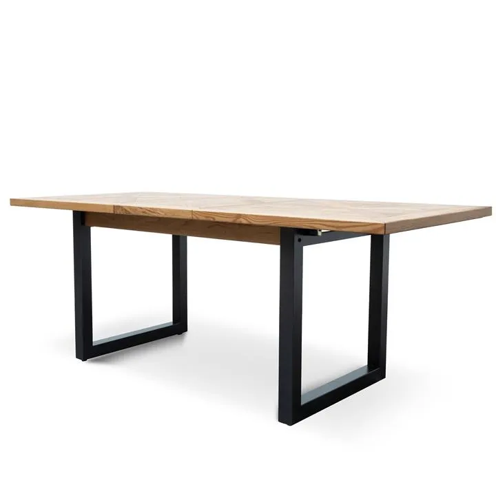Percy 4-6 Seater Extendable Dining Table - European Knotty Oak and Peppercorn by Interior Secrets - AfterPay Available