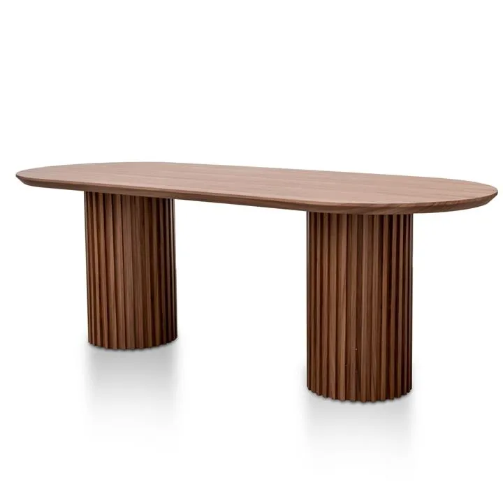 Marty 2.2m Wooden Dining Table - Walnut by Interior Secrets - AfterPay Available