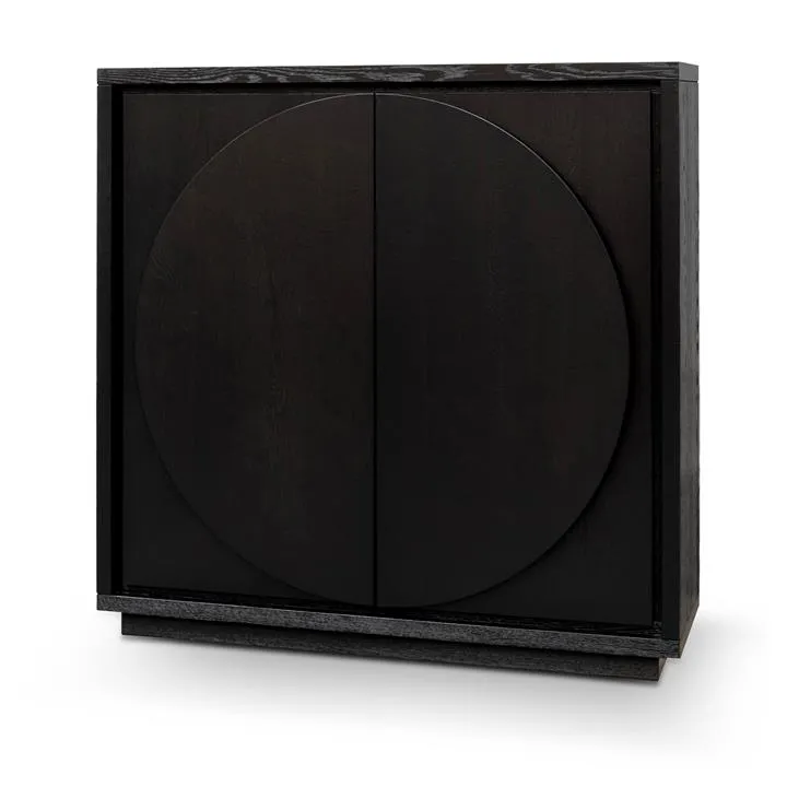 Bonnie 2 Doors Wooden Storage Cabinet - Textured Espresso Black by Interior Secrets - AfterPay Available