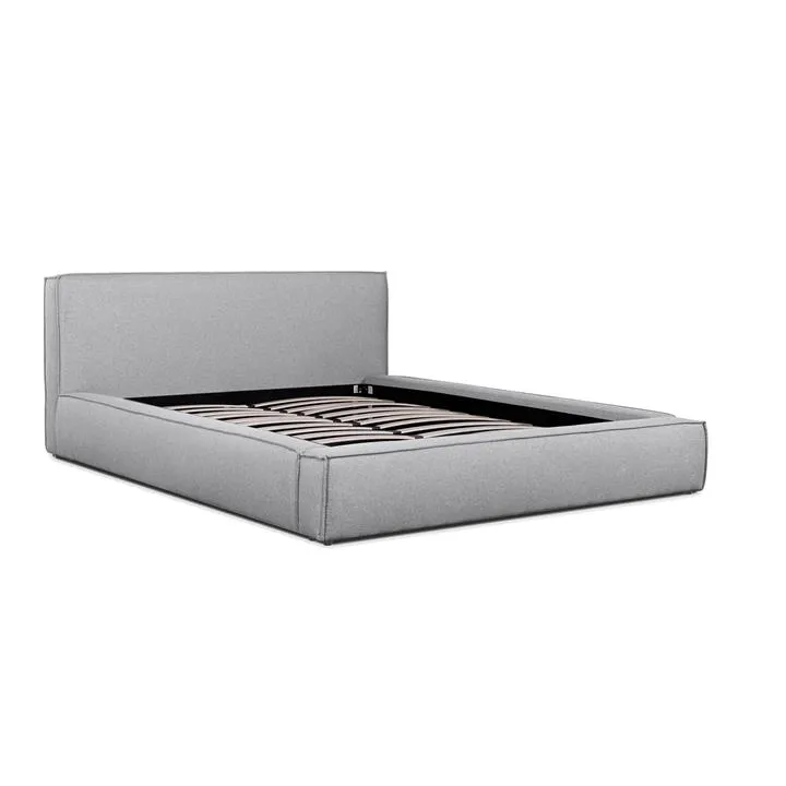Castillo Fabric Queen Bed Frame - Pearl Grey by Interior Secrets - AfterPay Available
