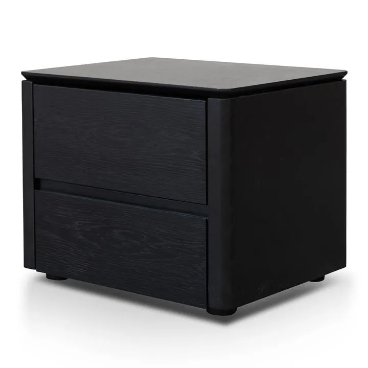Norris Bedside Table - Black Oak Veneer by Interior Secrets - AfterPay Available