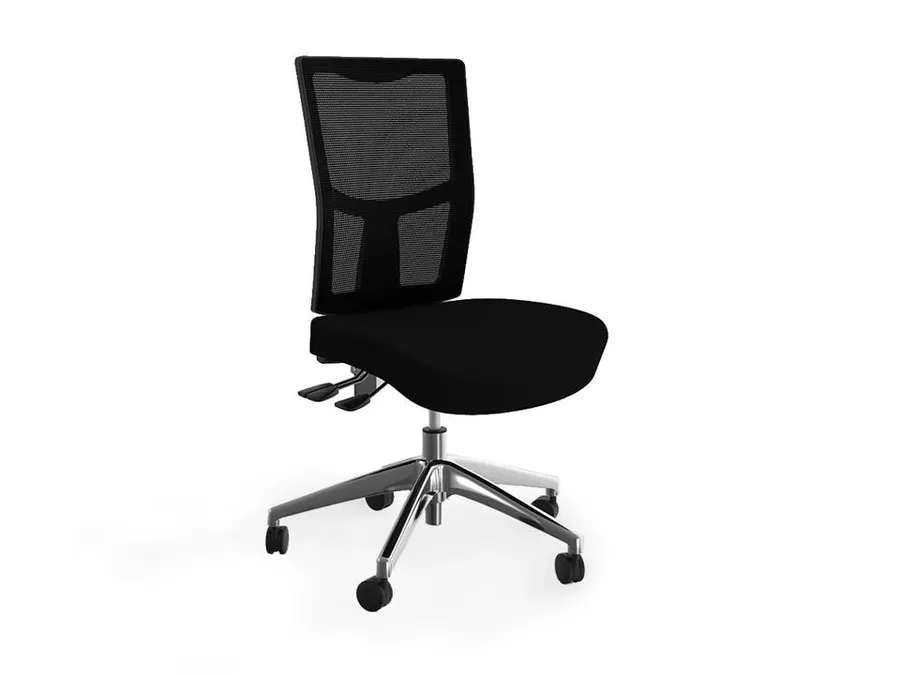 Urban Mesh Ergonomic Office Chair Aluminium Base - Black by Interior Secrets - AfterPay Available