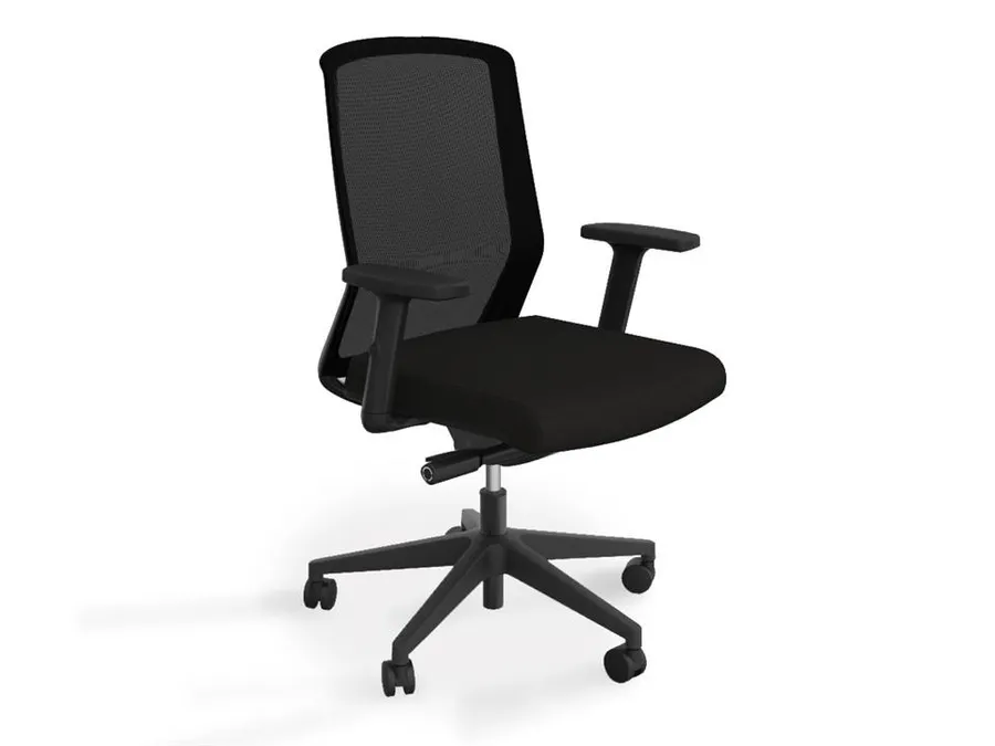 Motion Sync Mesh Ergonomic Office Chair Adjustable Arms - Black by Interior Secrets - AfterPay Available