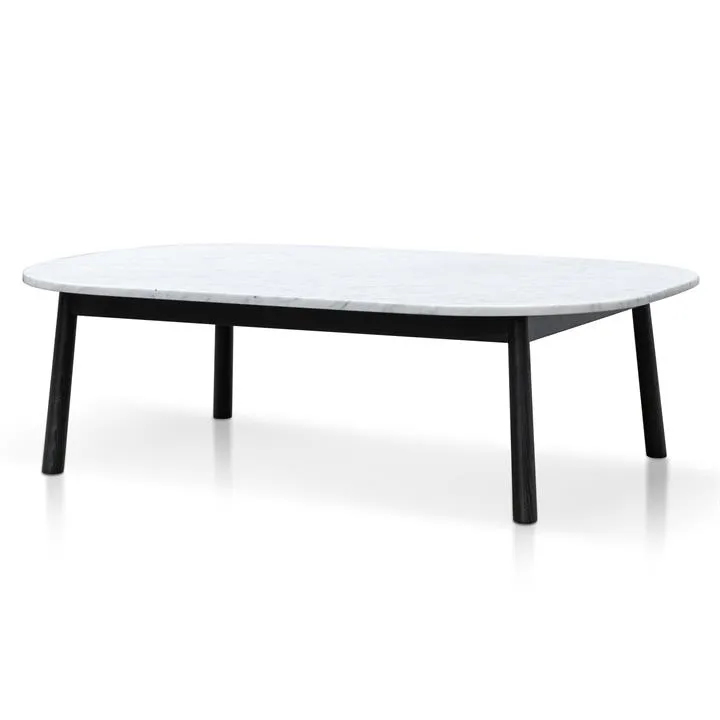 Hamilton 110cm Marble Coffee Table - Black Base by Interior Secrets - AfterPay Available