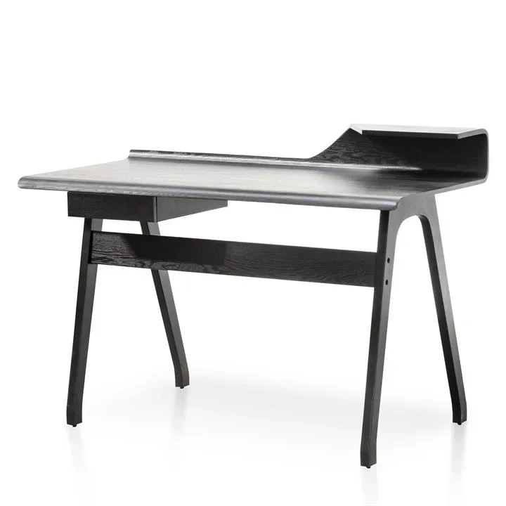 Ruban Wooden Home Office Desk - Black by Interior Secrets - AfterPay Available