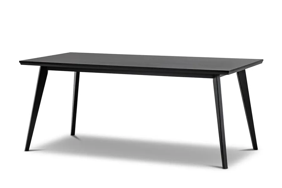 Calder 1.8m Oak Dining Table - Black by Interior Secrets - AfterPay Available