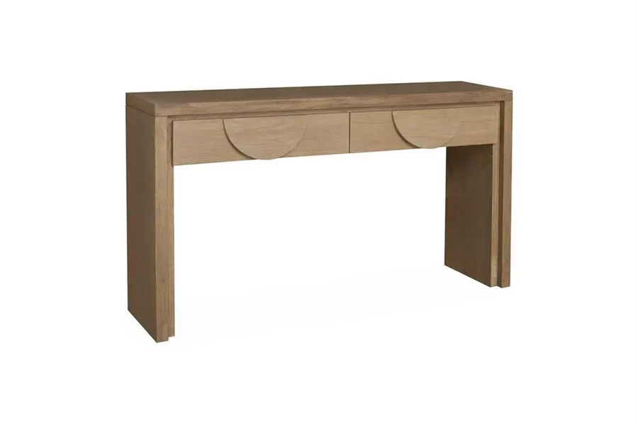 Bonnie 140cm Console Table with Drawers - Dusty Oak by Interior Secrets - AfterPay Available