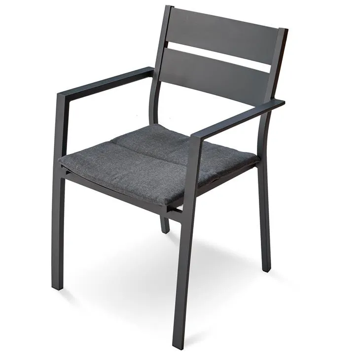 Carolina Metal Outdoor Dining Chair - Charcoal by Interior Secrets - AfterPay Available