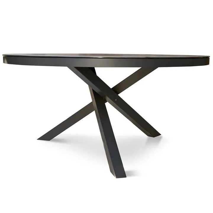 Apollo 150cm Round Ceramic Outdoor Dining Table - Charcoal by Interior Secrets - AfterPay Available