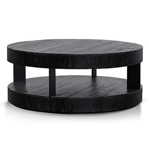 Arisha 100cm Round Coffee Table - Full Black by Interior Secrets - AfterPay Available