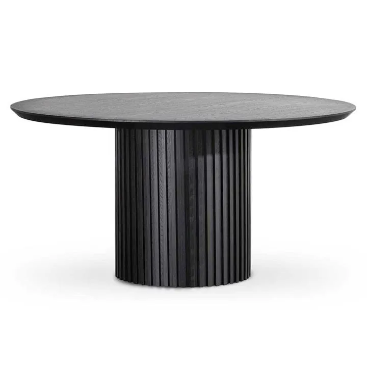 Marty 1.5m Wooden Round Dining Table - Black by Interior Secrets - AfterPay Available