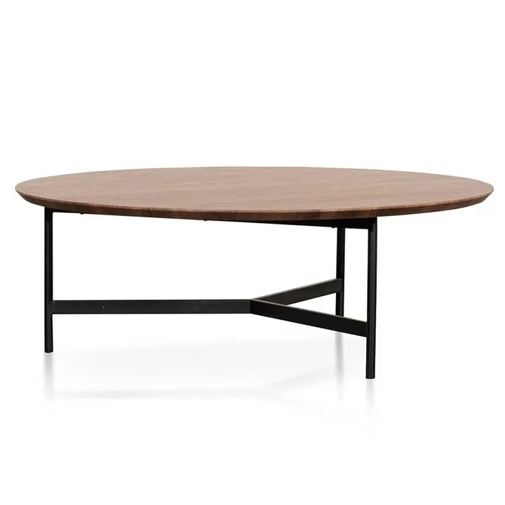 Frazier 100cm Wooden Round Coffee Table - Walnut - Last One by Interior Secrets - AfterPay Available