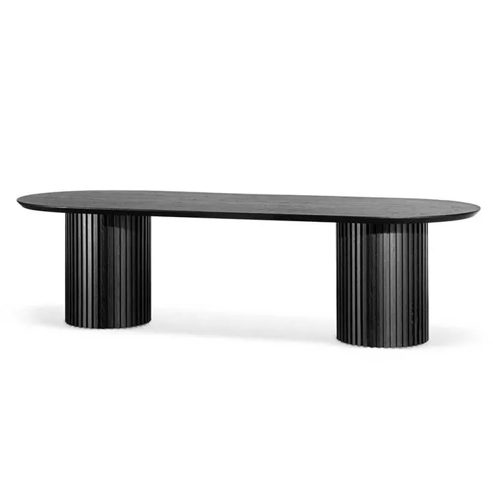 Marty 2.8m Wooden Dining Table - Black by Interior Secrets - AfterPay Available