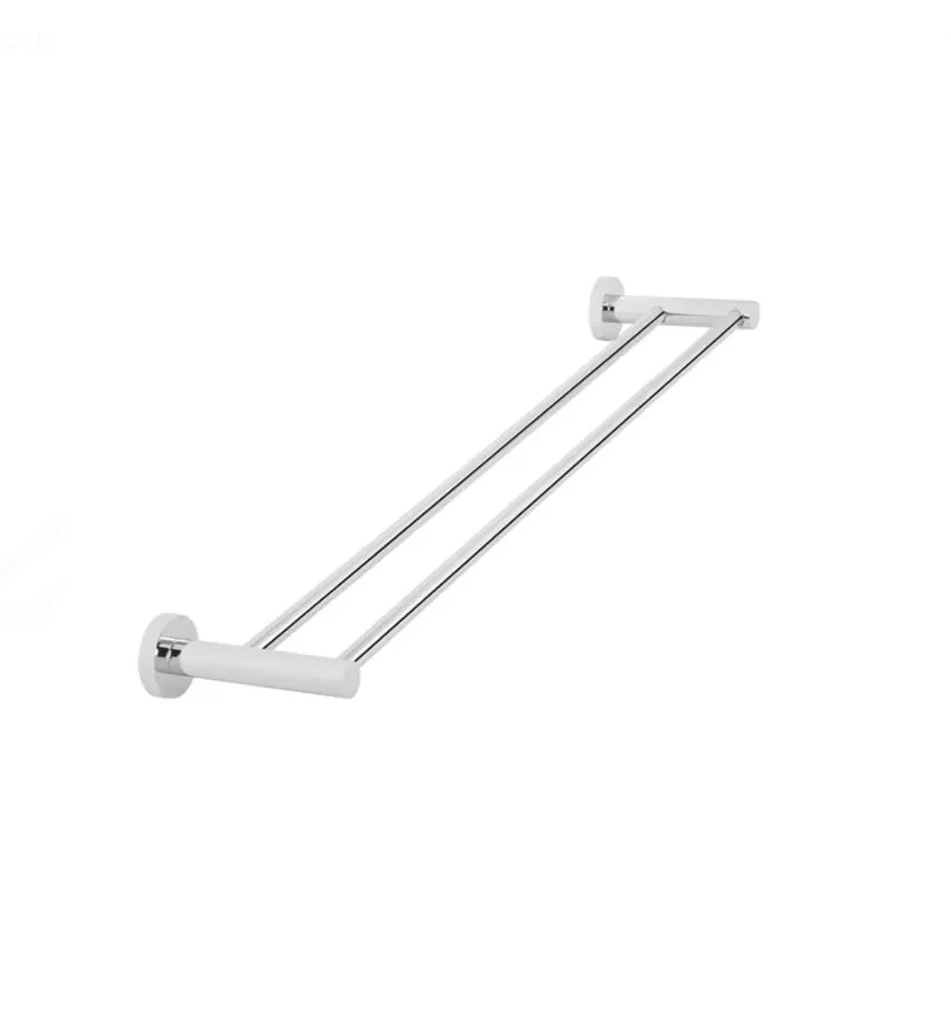 Meir | POLISHED CHROME ROUND DOUBLE TOWEL RAIL 600MM
