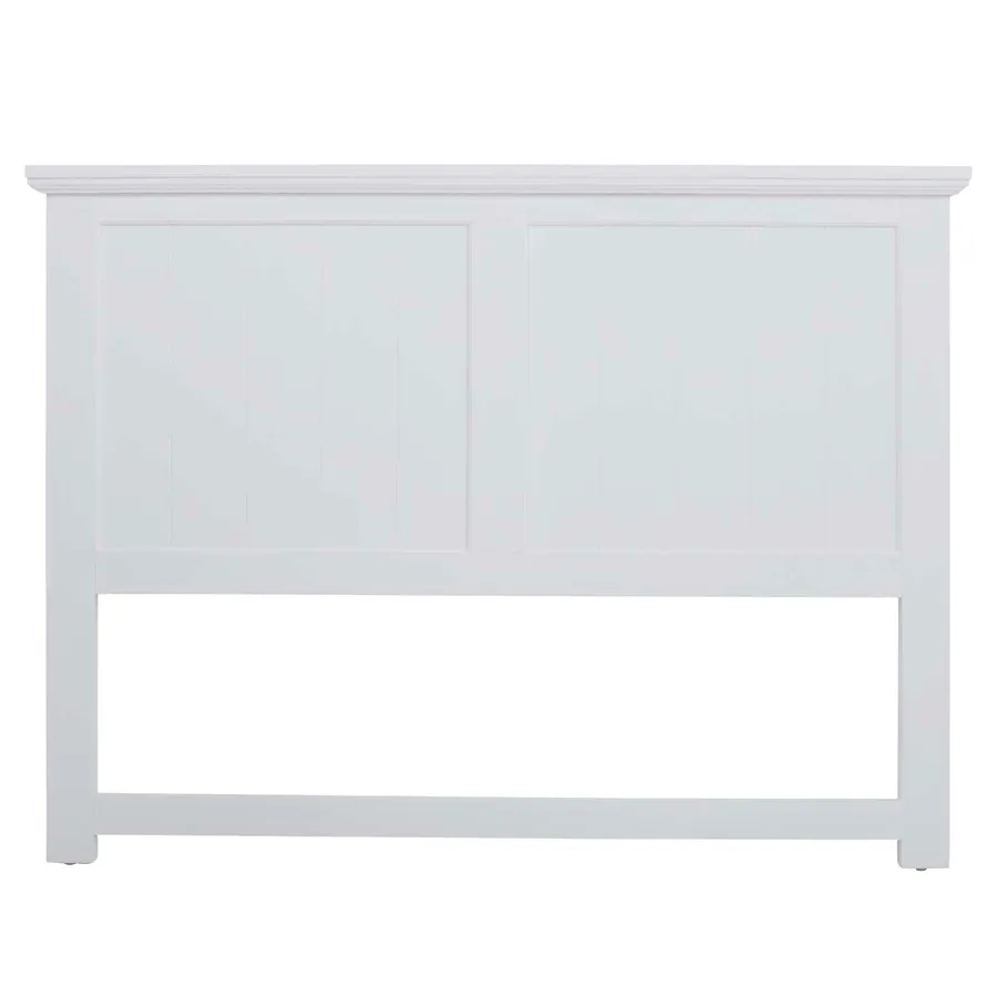 Hamptons King Bed Framehead in White