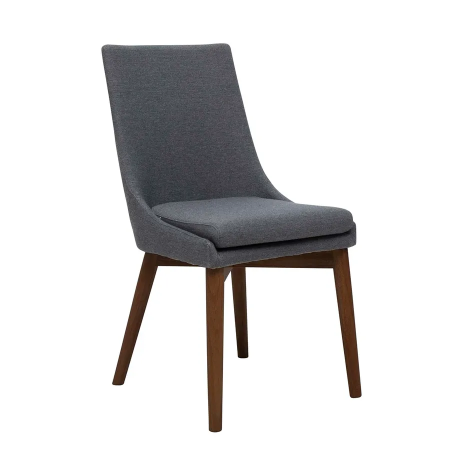 Highland Dining Chair in Grey Fabric / Stain