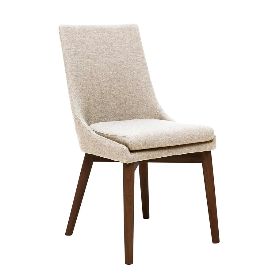 Highland Dining Chair in Beige Fabric / Stain