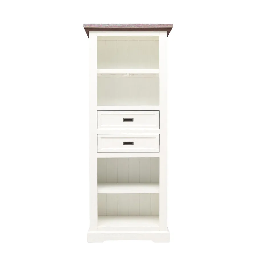 Hamptons Bookcase in Acacia Two Tone