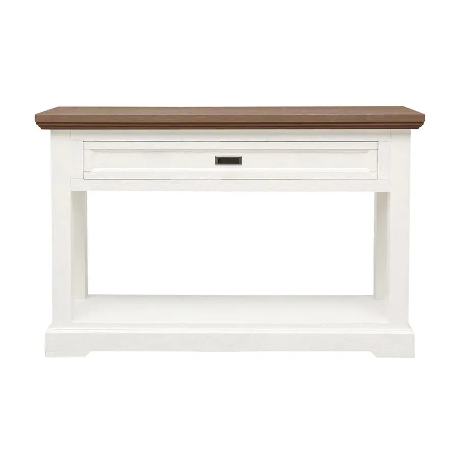Hamptons Console Table 80cm Drawer in Acacia Two Tone
