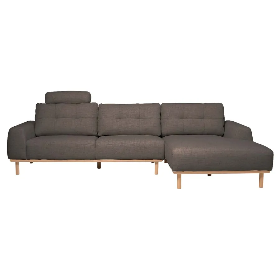 Stratton 3 Seater Sofa + Chaise RHF in Cloud Pewter