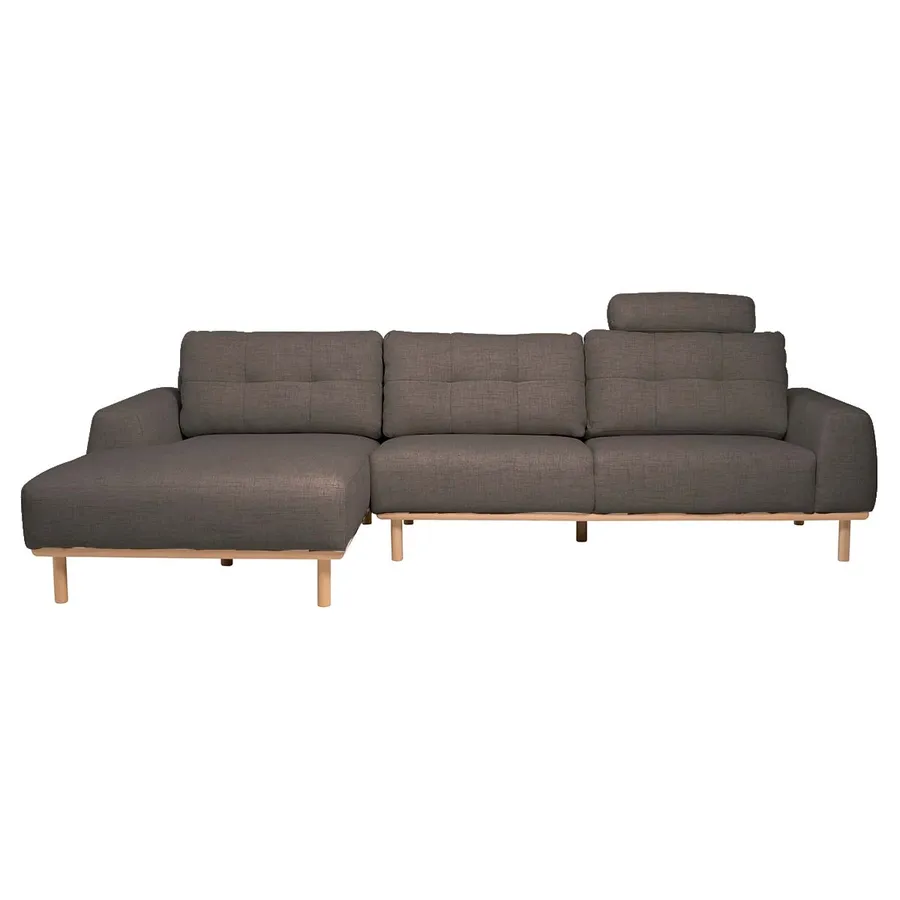 Stratton 3 Seater Sofa + Chaise LHF in Cloud Pewter
