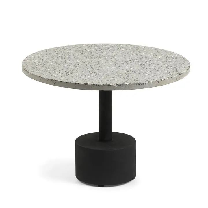 Melano Low Terrazzo Top Side Table - Black Base by Interior Secrets - AfterPay Available