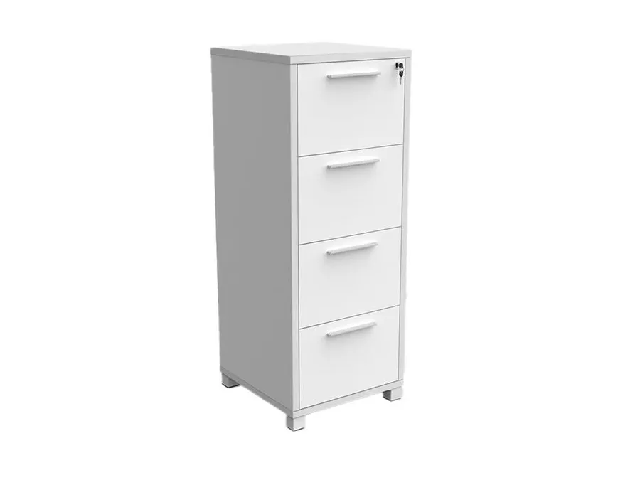 Axis 4 Drawers Filing Cabinet- White by Interior Secrets - AfterPay Available