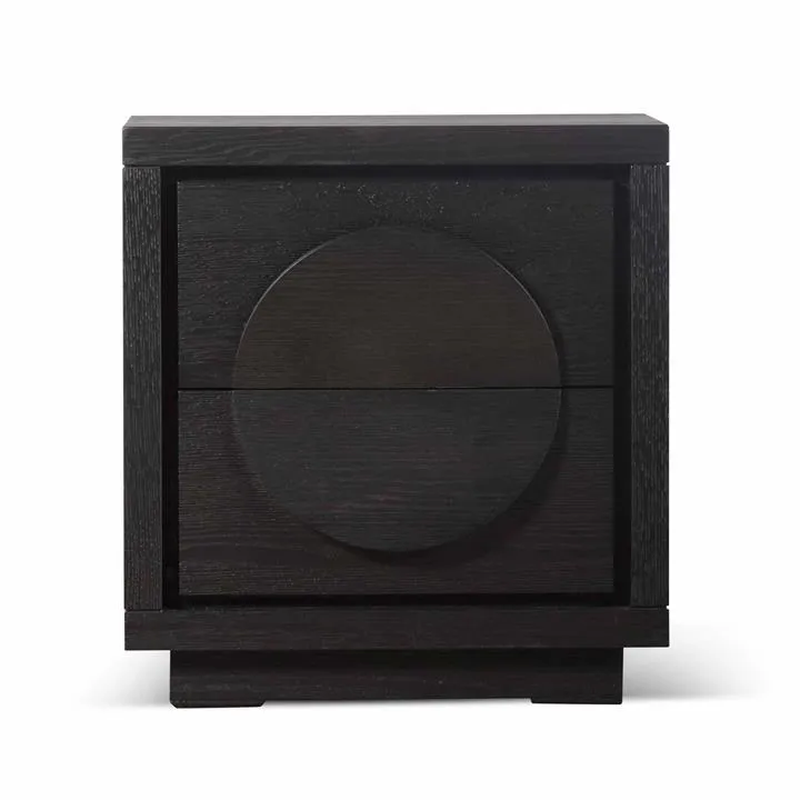 Bonnie Bedside Table - Textured Espresso Black by Interior Secrets - AfterPay Available