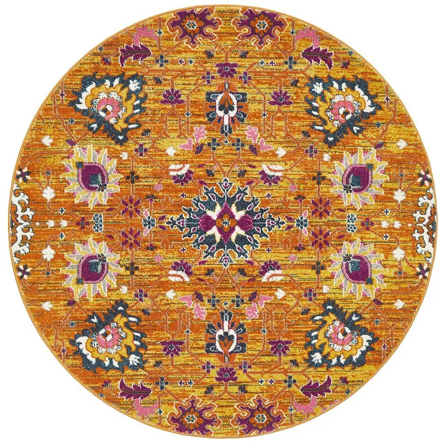 Babylon 210 Rust Round Rug
