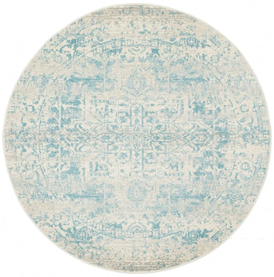 Evoke 253 White Blue Round