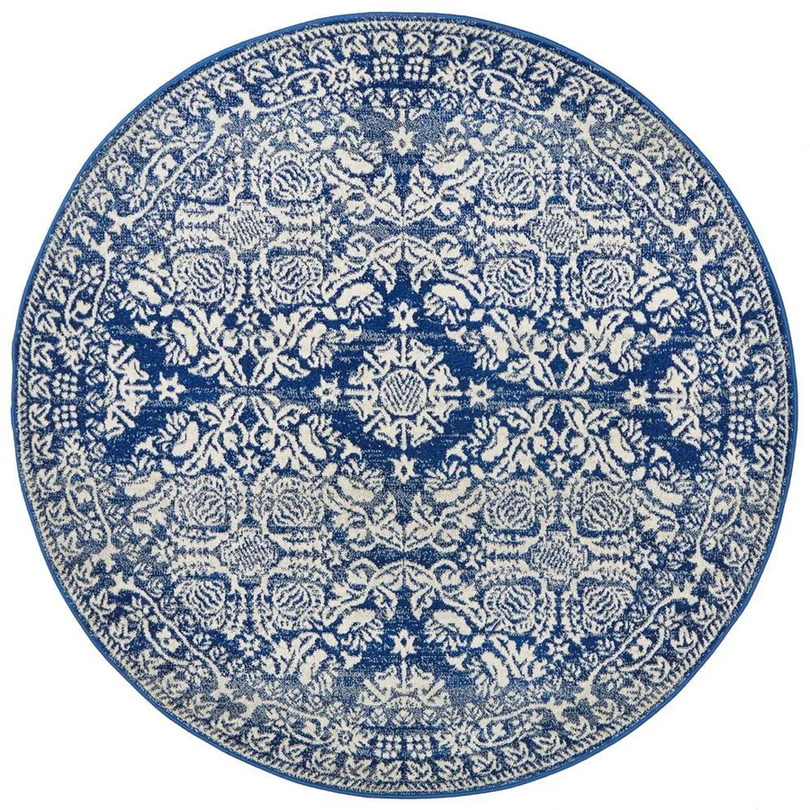 Mirage 358 Navy Round Rug